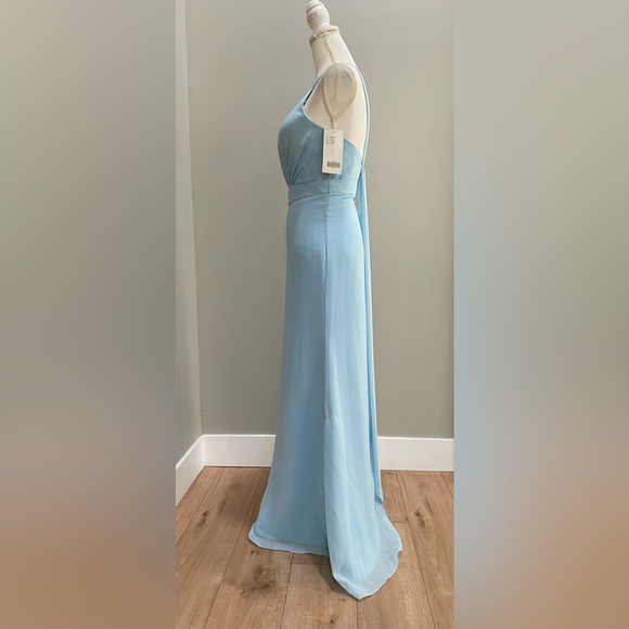 🌟3x Host Pick🌟Women’s Blue Christina Wu Chiffon Gown - Picture 5 of 12